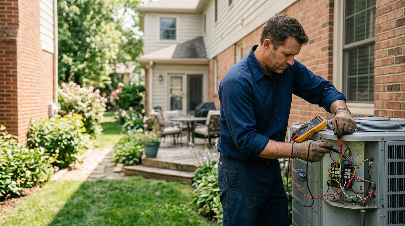 HVAC technician working near Hallstead, PA